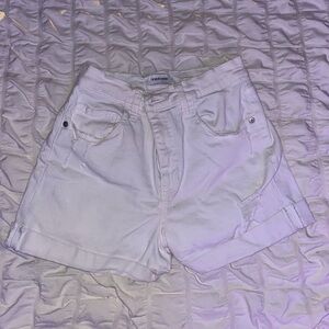 Sneak Peek White Jean Shorts